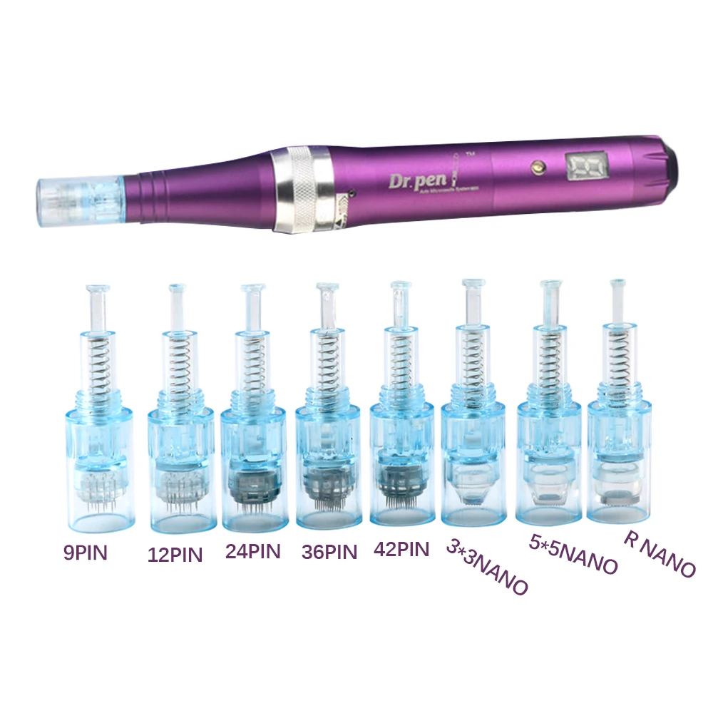 

High Quality 9 / 12 / 36 / 42 Pins / Round Nano Microneedling dr pen x5 cartridge