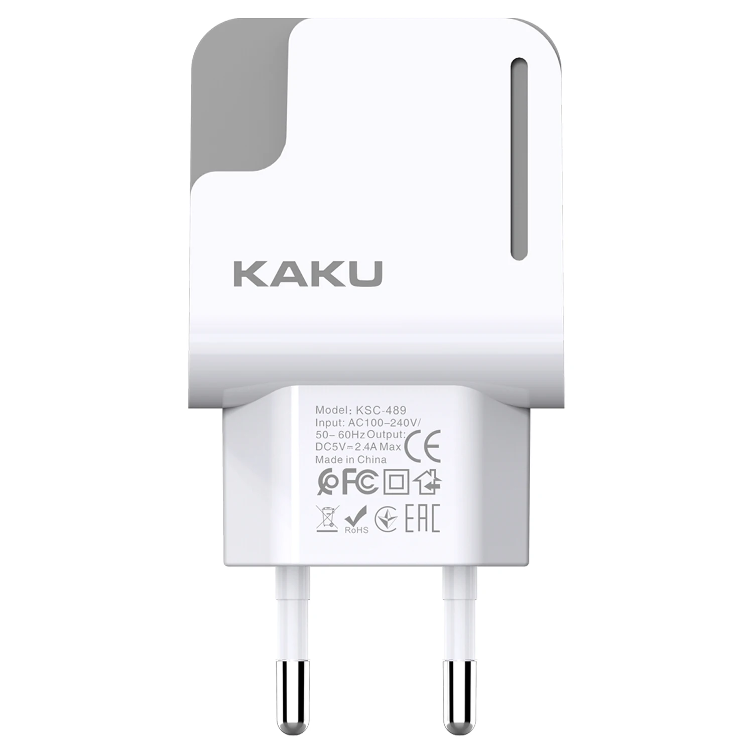 

KAKU Factory OEM 2.4A phone charger Dual USB Port Travel Wall Charger Adapter EU Plug