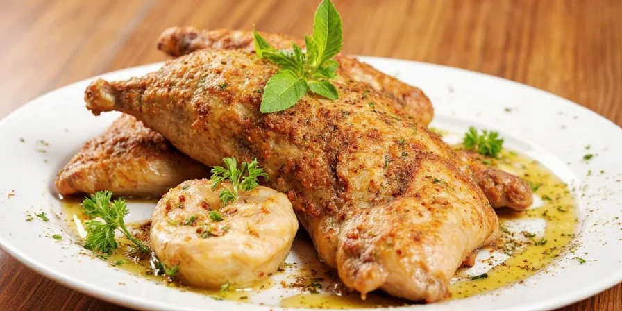 Chicken seasoned with various spices