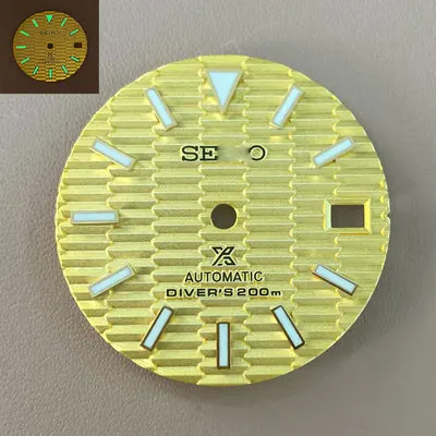 

Watch accessory SKX007 modified dial with 28.5mm stripe green glow suitable for installing NH35 movement