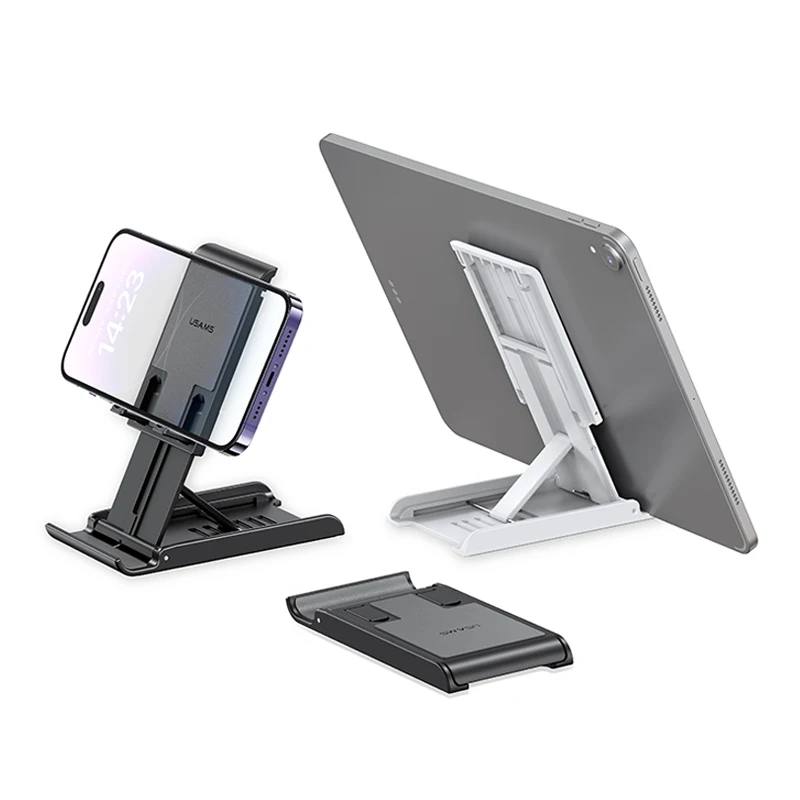 

US-ZJ073 USAMS Cell Phone Accessory Display Stand Folding Desktop Stand For iPhones Tablets