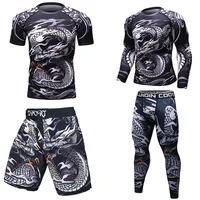 

Men's shorts and gym shirts men jiu jitsu mma sportswear set