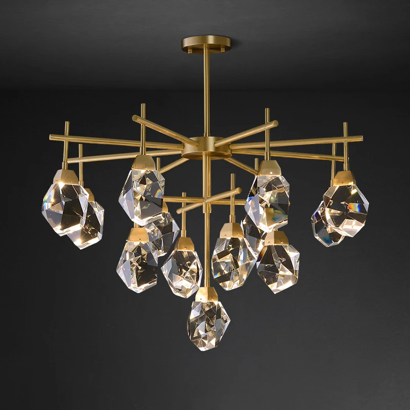 New nordic gold wedding decorative luxury sputnik pendant lighting led modern crystal chandelier