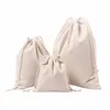 Small Canvas Dust gift bag cloth bag draw string back sack fabric cotton gym drawstring bag