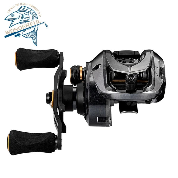 

New Design 7.2.1 11+1BB Carbon Fiber Magnetic Brake Max Drag 4.5kg Bait Casting Reel, Black