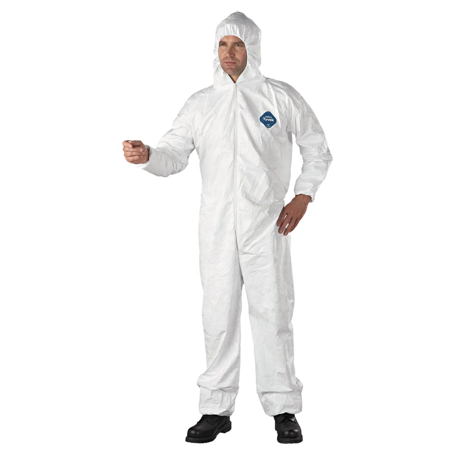 

Cheap TYVEK xpert 500 coverall waterproof AAMI LEVEL 4 blood-proof chemical reusable coverall type 5/ with PP Tyvek SMS material, White
