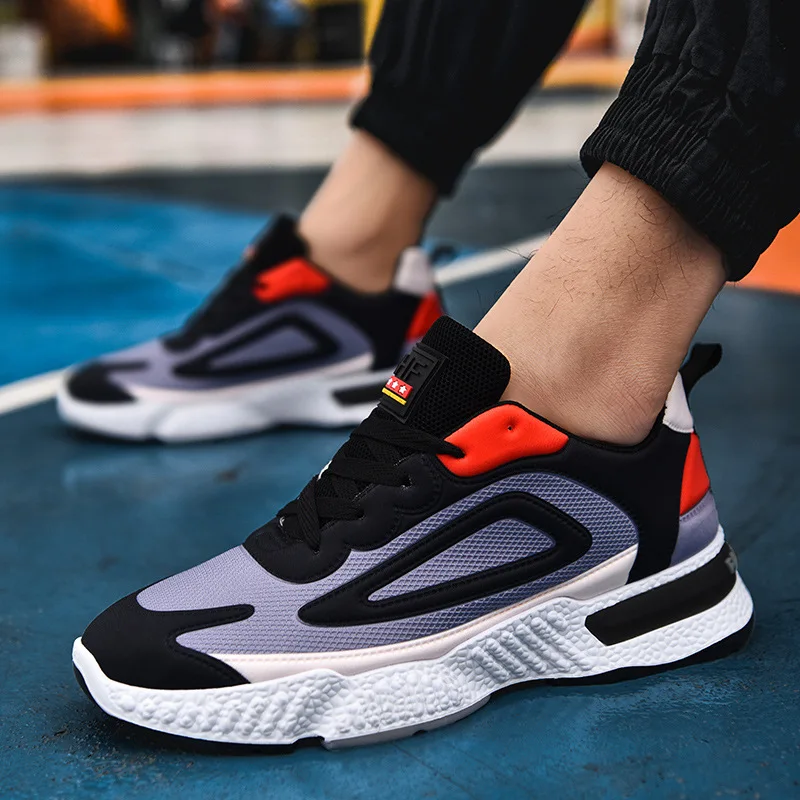 

Men's fashionable sneakers with cushion comfortable sports shoes, 3 colors