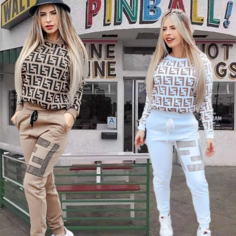 

hot sale women's printed sweater Set girls' sweaters women suit fur sweater clothing womans wool