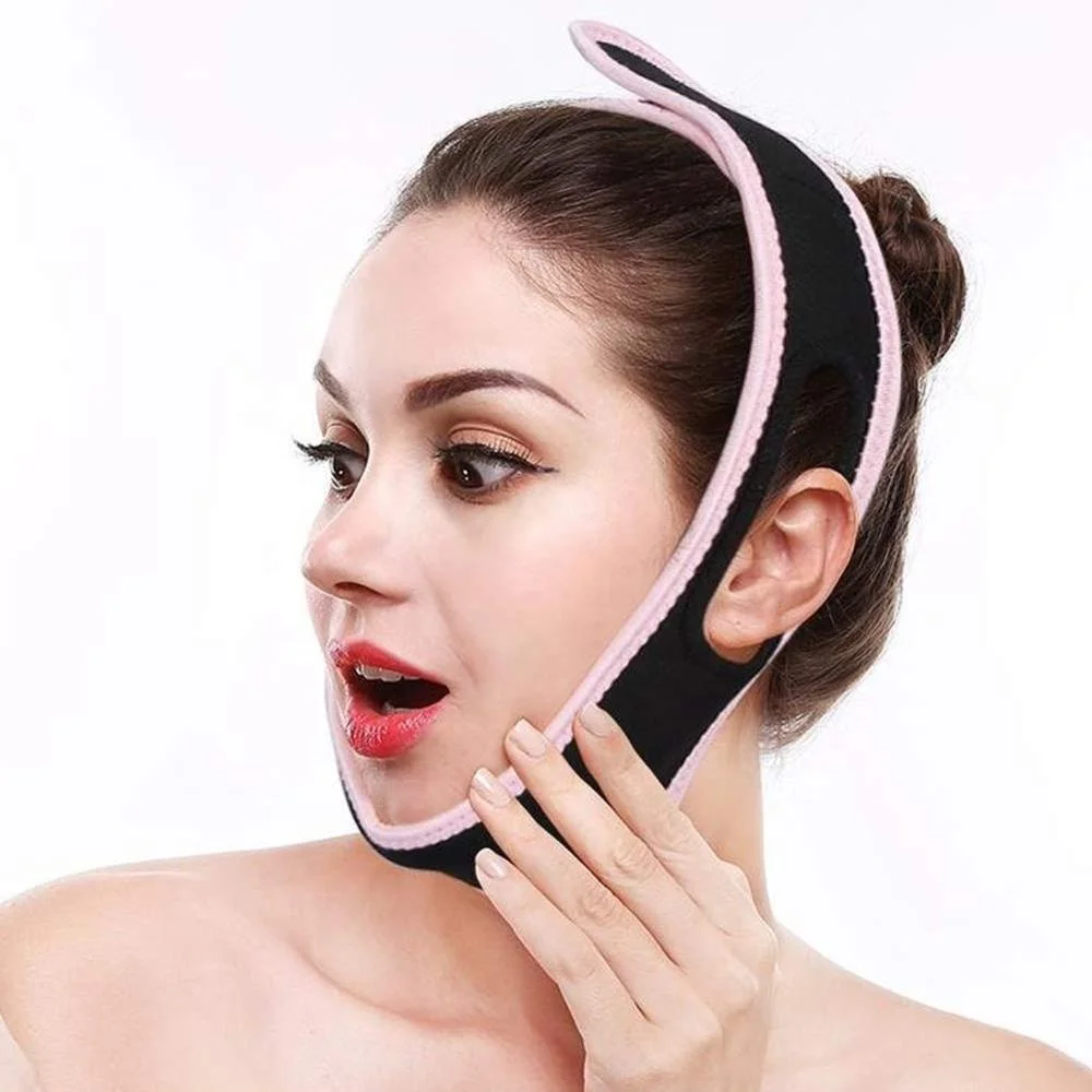 

Facial Slimming Strap Double Chin Reducer Face-Lifting Belt-V Line Lifting Chin Strap for Women Eliminates Sagging Skin Lifting, Pink,skin color