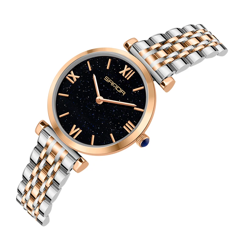 

Fashion Stars Ladies Watches Brands Luxury Brands Stainless Steel Watch AL20 two-needle half movement Ladies Watch Women, Many colors are available