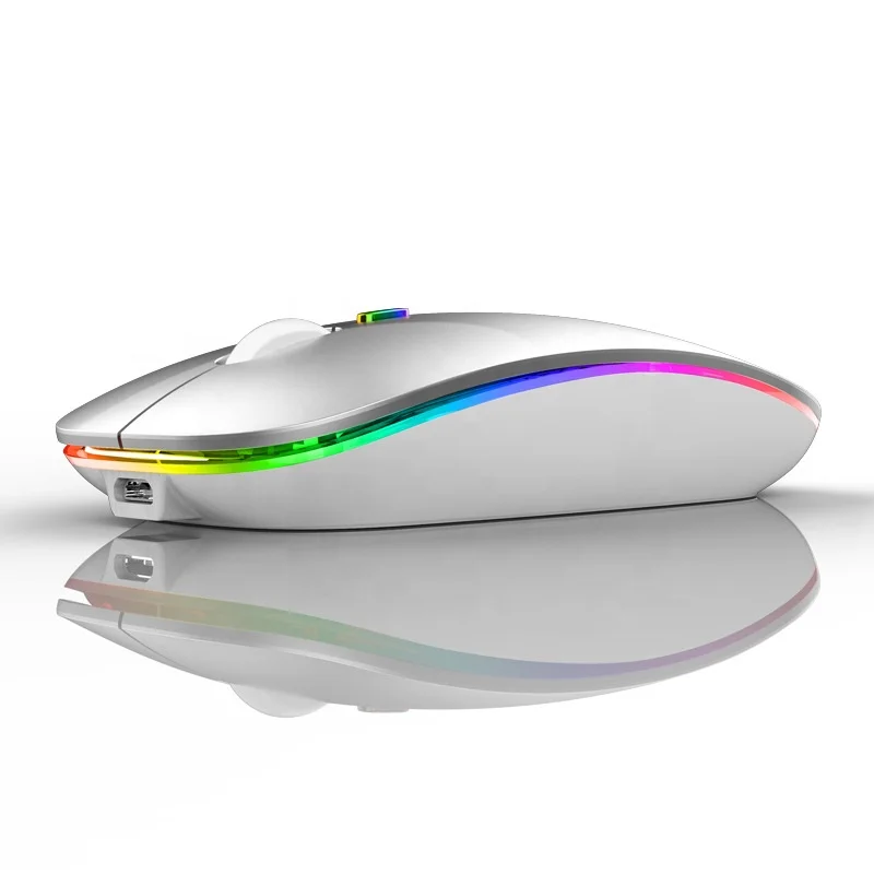 

Wireless Mouse Silent USB Rechargeable Ergonomic Optical Mini Mice V5.1 BT V5.1 Mouse, Seven color