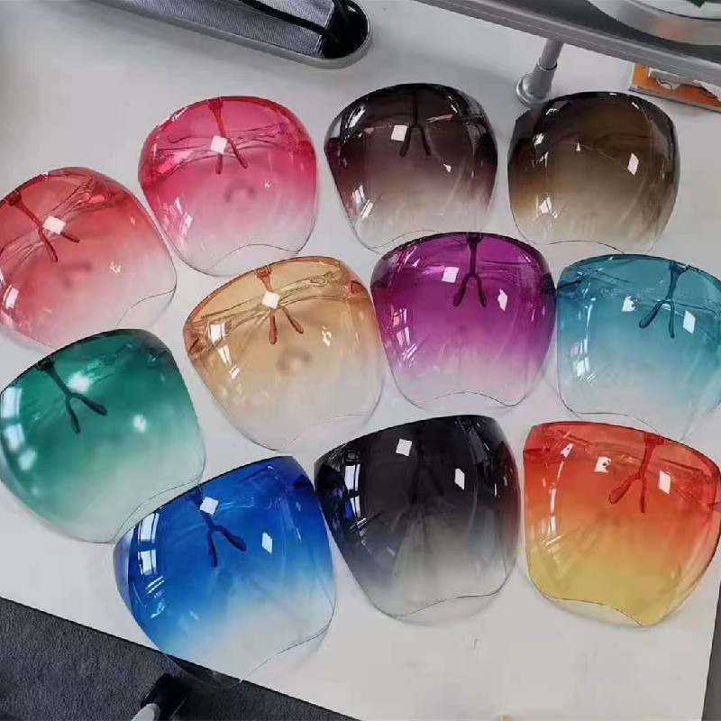 

2021 Newest Fashion Stylish High Quality colorful outdoor face shield sunglasses, Mix color or custom colors