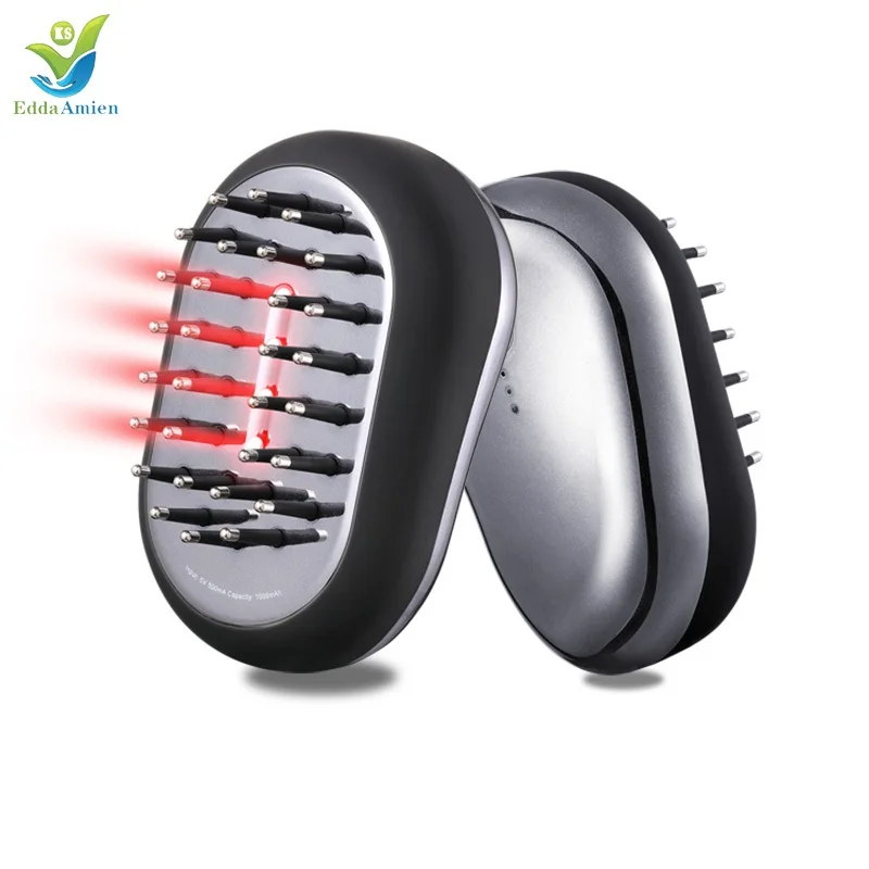 

2022 New LED laser scalp hair brush massage electric EMS laser hair growth comb for home use