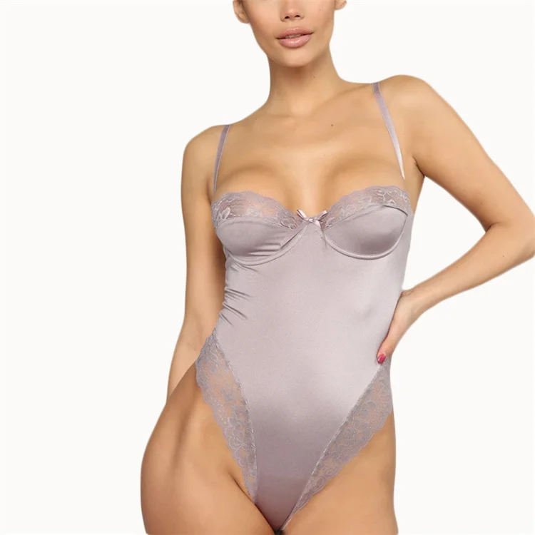 

2021 new arrival woman tops fashionable bikini set Solid lace Sexy One-piece underwear wholesale ssbl200422, As the picture