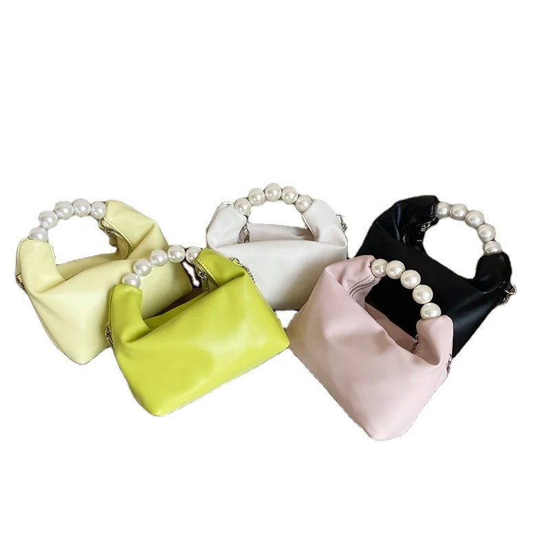 

Korean Small Fashion Trendy Underarm Handbags Pearl Chain Shoulder Crossbody Bags