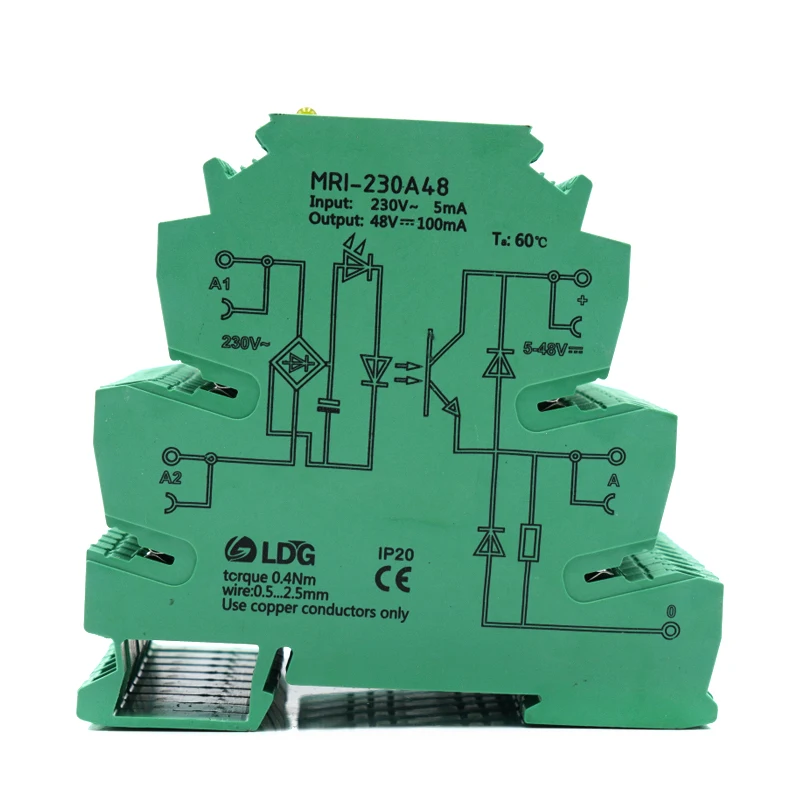 Optocoupler Isolating PLC Relay MRI-230A48 6.2mm Ultra-Thin Coupling Isolation 