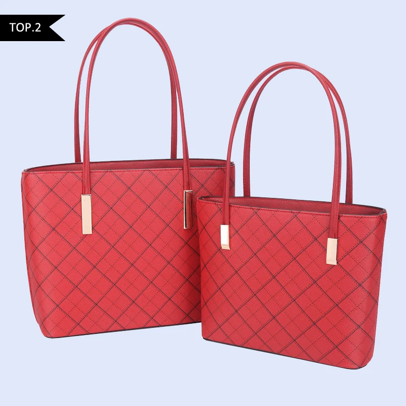 

Promotional handbags and wallet sets PU leather large ladies tote shoulder bag custom used bags women handbags ladies