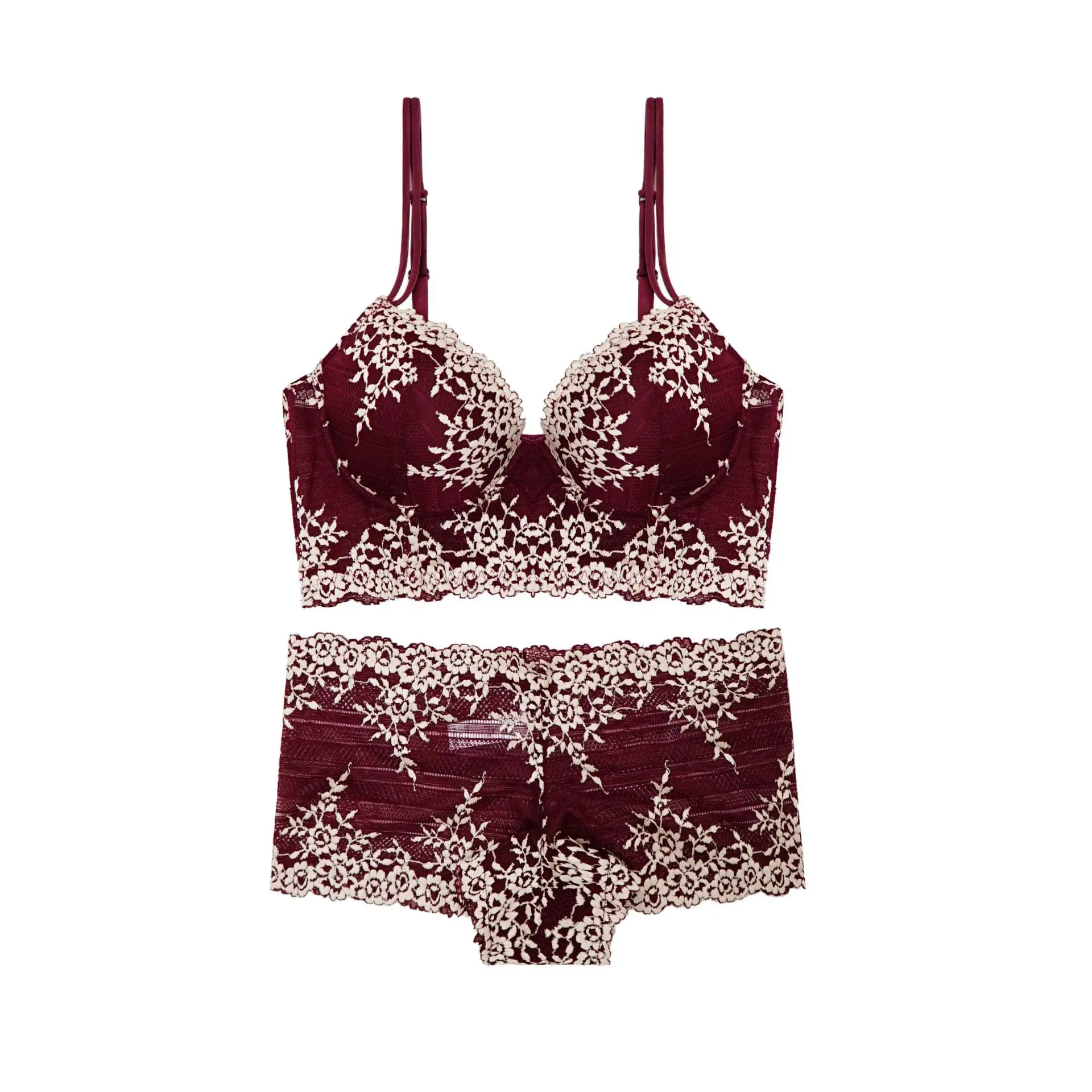 

New products in autumn and winter European and American Embroidered Bra Set