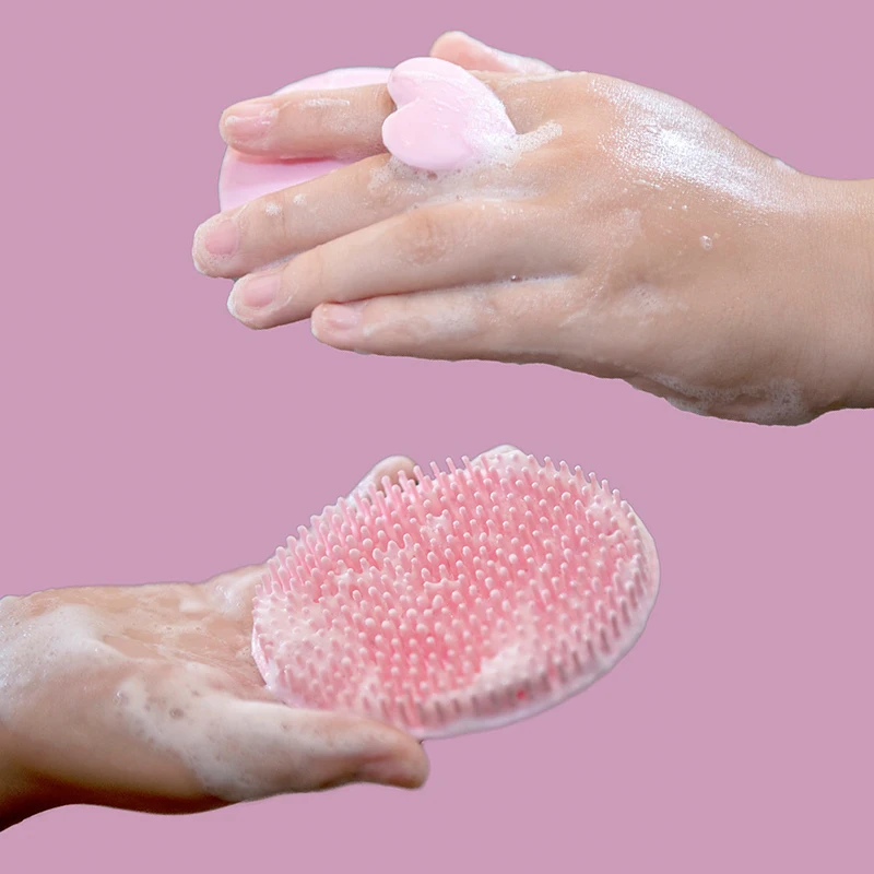

Skin-friendly Silicone Massage Shampoo Bath Brush Professional Baby's Rub Back Wash Scrub body scrubber