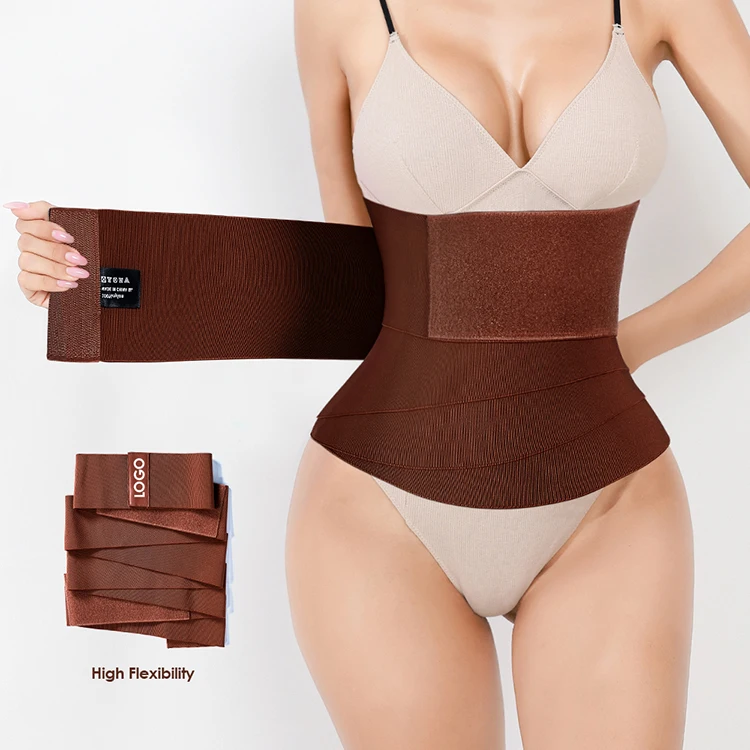 

Sweat Belly waistband Wrap Corset bandage waisttrainer sauna weight loss compression invisible Stomach Waist Wraps tape, Black,brown,red