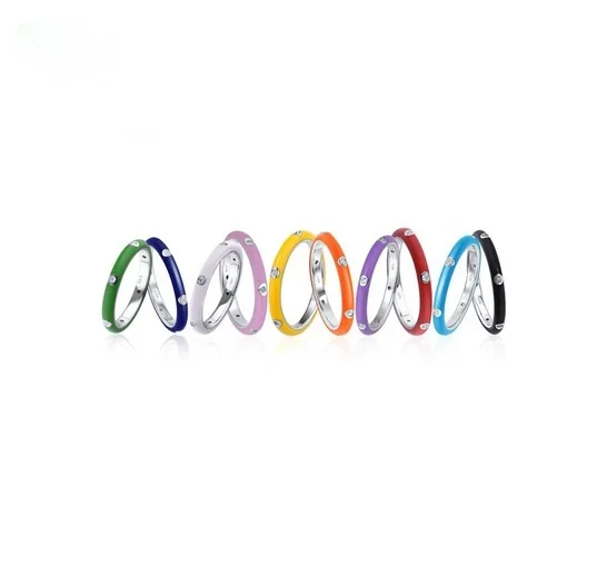 

Bohemian Finger Ring Jewelry Simple Colorful Stacking Rings for Women Girls, As picture shows