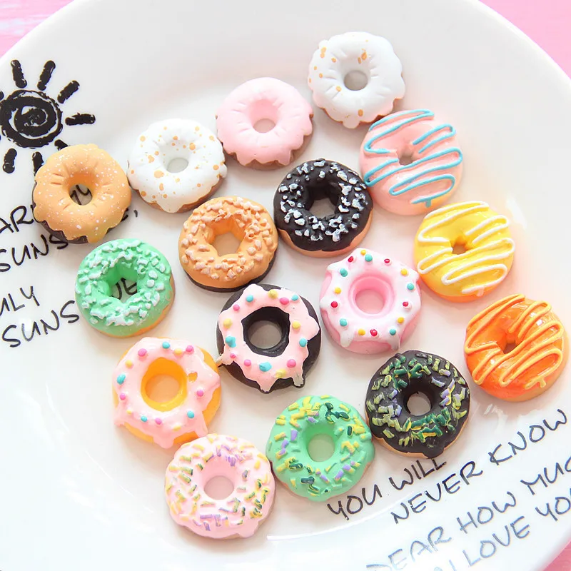 

Wholesale Decoration Kawaii 3d Donuts Charms Pendants For DIY Bracelets Necklace Earring Key Chain Jewelry Making, Photo