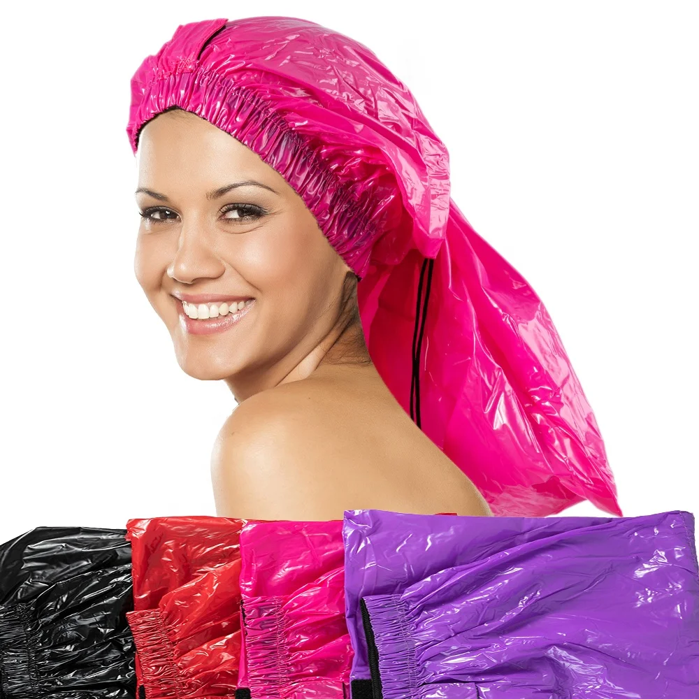 

Wholesale Adjustable Long Curly Braid Hair BRAID SHOWER CAP SUPER JUMBO Waterproof Bath Caps