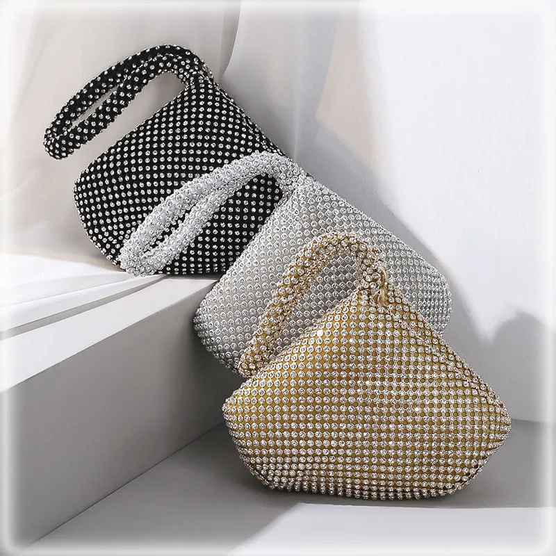 

New Rhinestone Mine Handbag Bling Luxury Small Ladies Clutch Bag Evening Bag