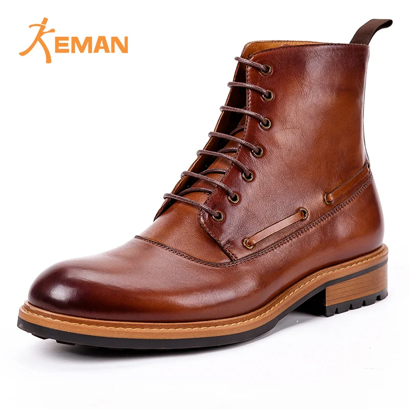 

Manufacturers supply high quality winter ankle leather shoes casual boots for men, Any color