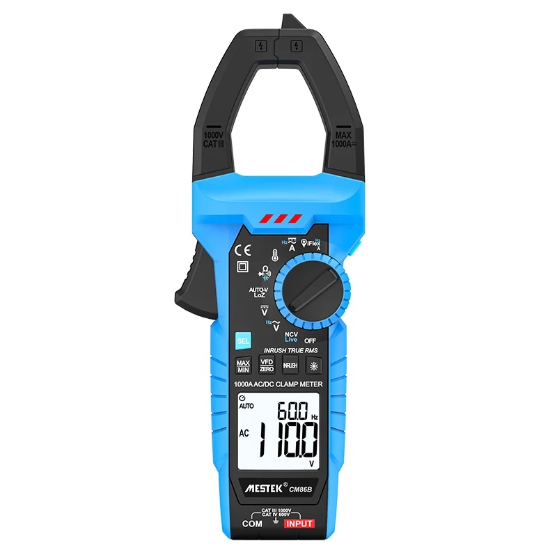 

CM86B Current AC DC Auto Range 1000A Voltage Clamp Meters Resistance Capacitance Frequency Tester digital Clamp Meter