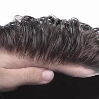 

Qingdao Modern Beauty Hair Company Wholesale 10*8 inch Full Head Swiss Lace Topper for Men