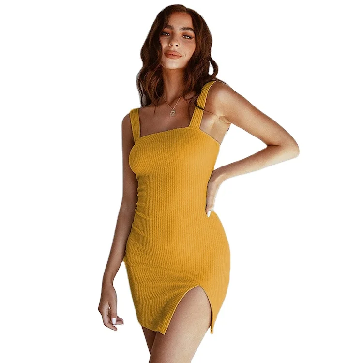 

High Stretchy Fashion Mini Cotton Dresses Multi Colors Casual Party Plus Size Dress for Women, Custom