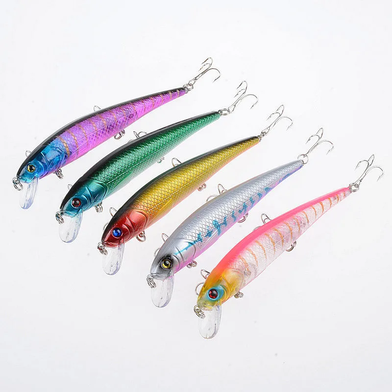 

1Pcs/Lot 12.5cm/17g Wobblers Minnow Fishing Baits Suspend Lure For Crankbait Sea Fishing Artificial Hard Isca With 3 Hooks