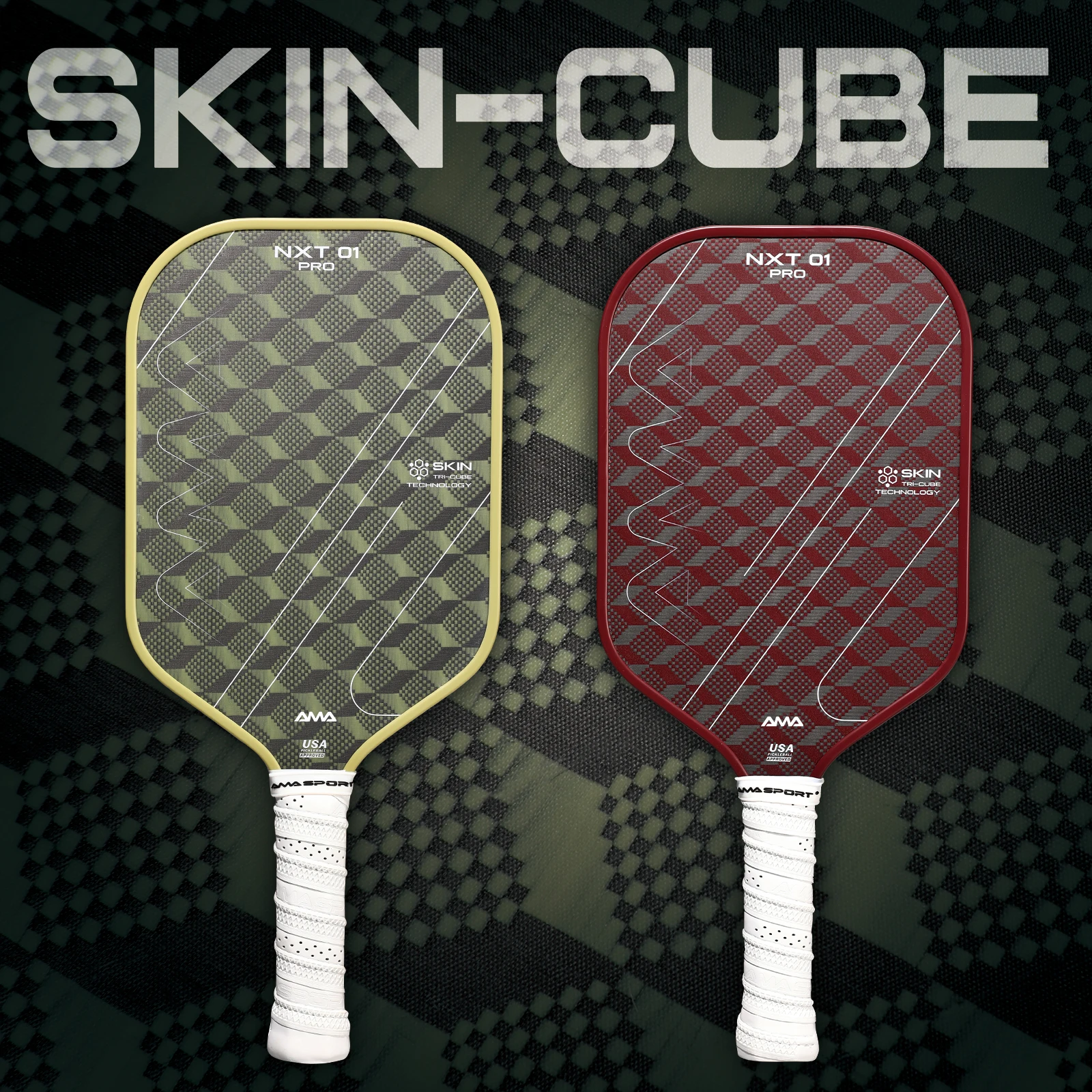 2025 AMA SPORT New Arrival Premium Carbon Fiber Pickleball Paddle Durable Thermoformed Graphite KVL Friction Surface New Adults