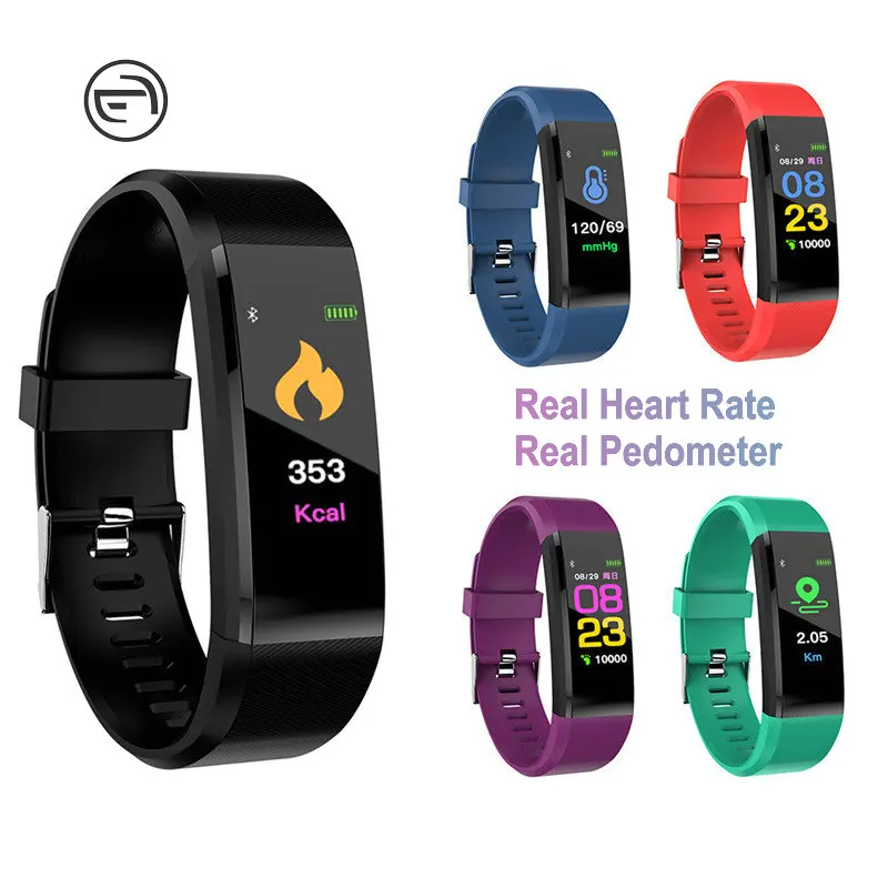 

115plus m3 m4 m5 IP67 Heart Rate monitor Band Wristband yoho 115 Fitness Tracker watch Smart Bracelet, Black, green, purple, blue, red