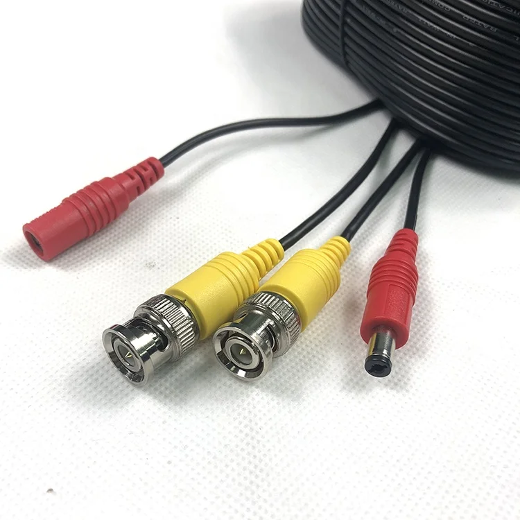 

Security CCTV Cable BNC Video CCTV Camera Power Cable For Surveillance Camera in stock