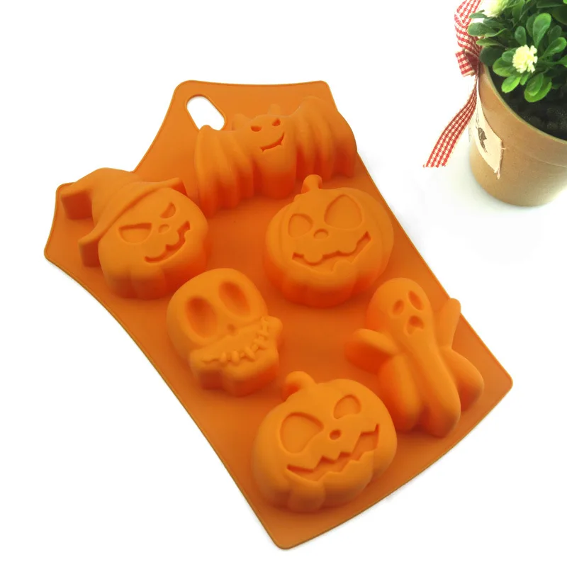 

Halloween Food Grade Silicone Cake Tray Mold, As picture