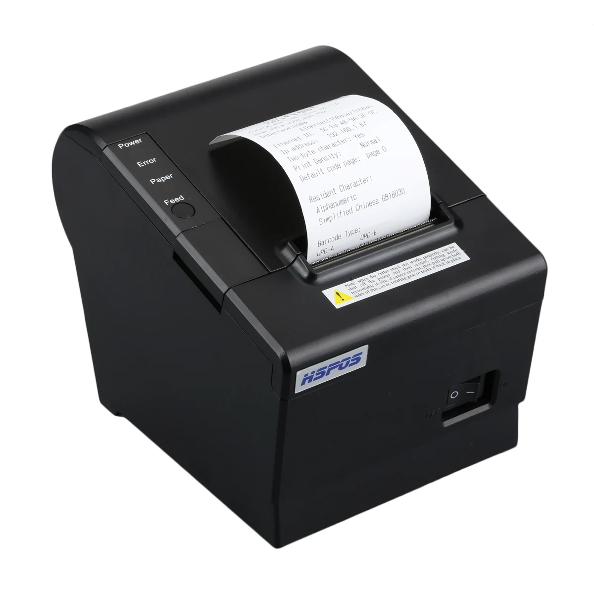 

MQTT print thermal receipt printer with cutter usb and lan port support multiple language printing K58CULG provide free sdk, Black color