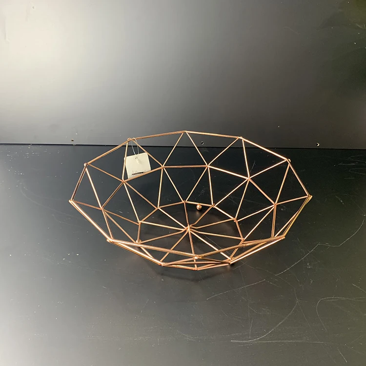 

Home kitchen countertop decoration metal wire fruit bread storage basket