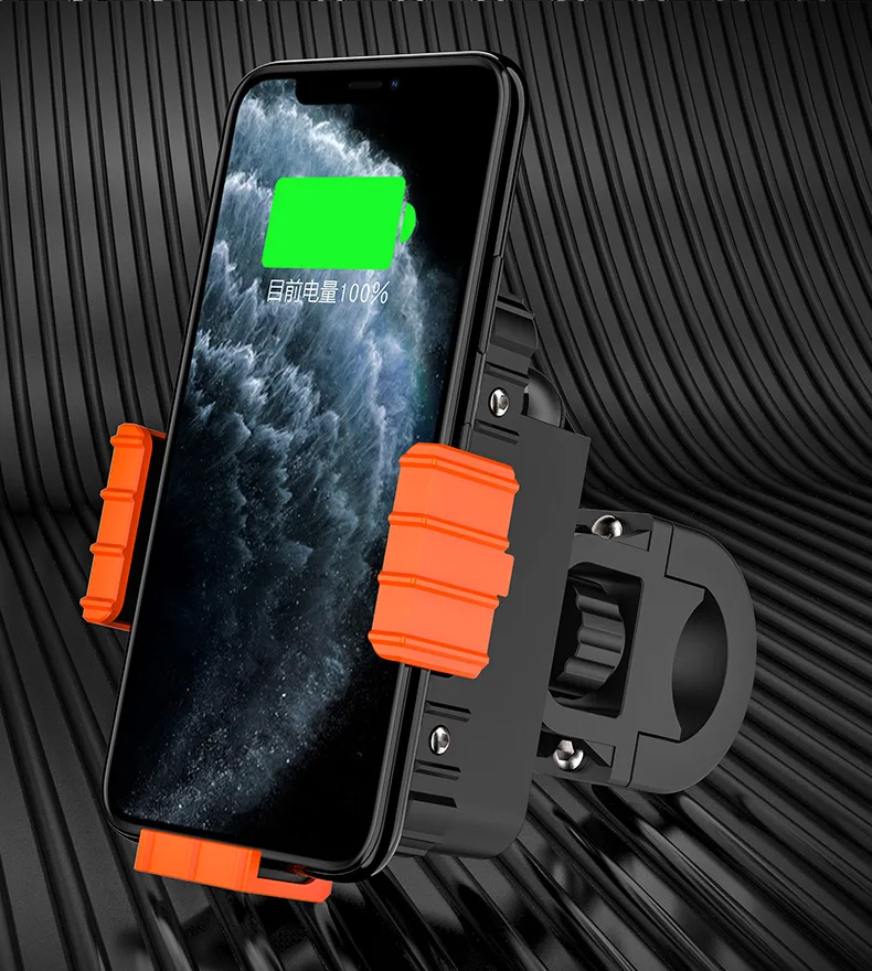 

Adjustable 360 Degree Rotation Mount 2in1 Rechargeable Power Bank Inside Motorcycle Bicycle Handlebar Mount Bike Mobile Charger