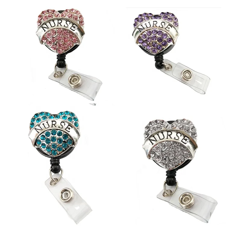 

Nurse Pink Heart ID Badge Holder
