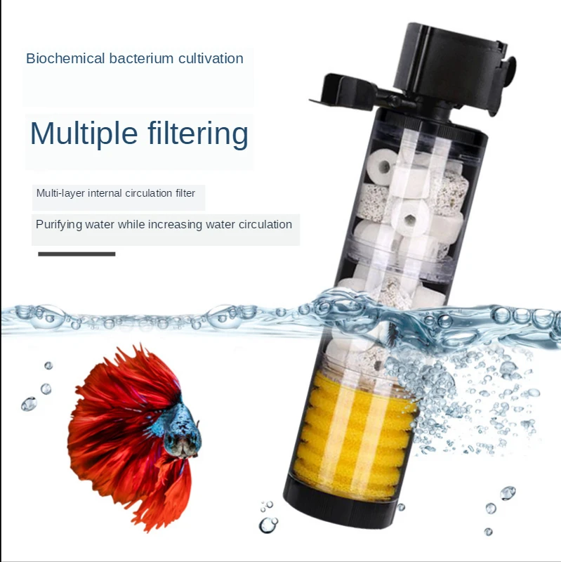 

Three-in-one fish tank built-in filter water purifier high-power fish tank filter aeration circulating water