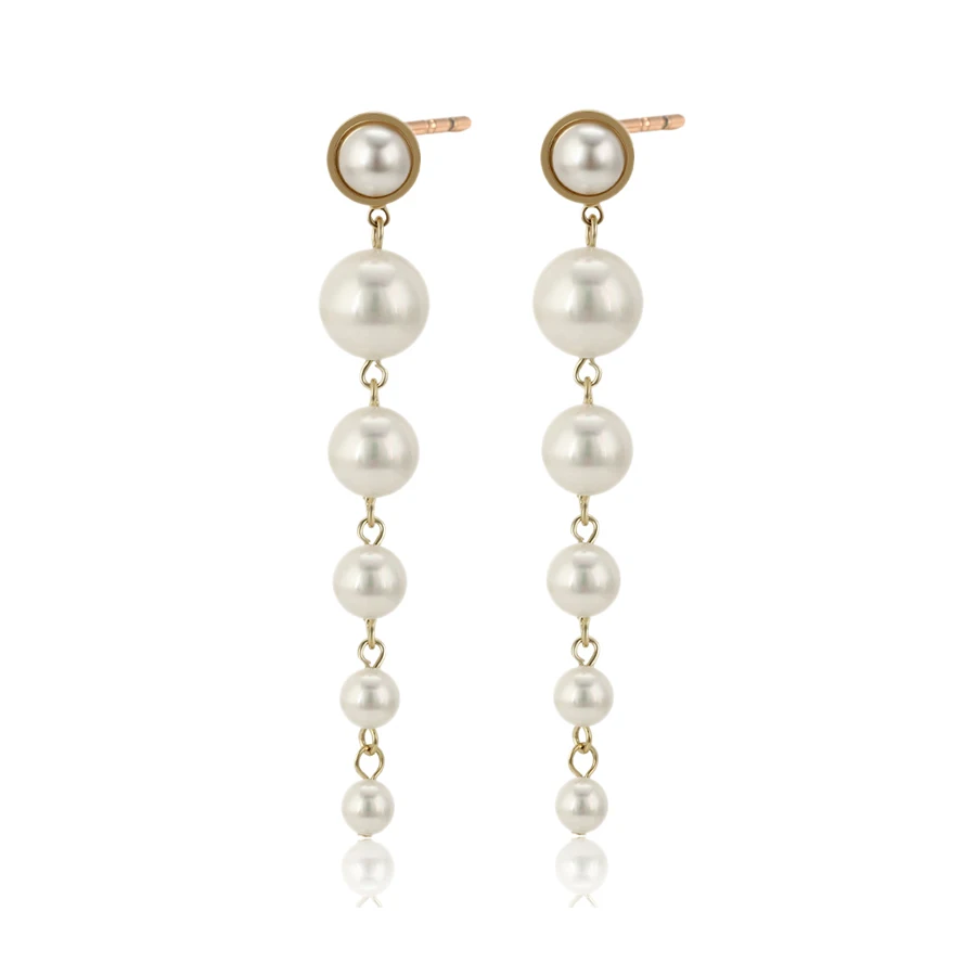 

1330 xuping 2021 New Fashion Women pearl Jewelry Sweet 14k Gold plated Earrings