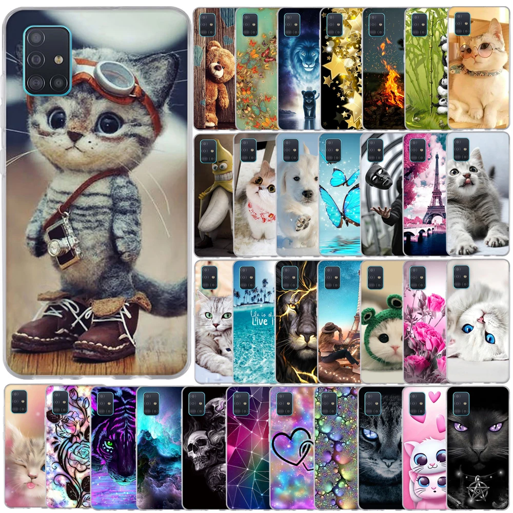 

For Samsung Galaxy A51 A 51 A515F Case Cover Soft Pattern Phone Case For Samsung Galaxy A71 A 71 A717F Silicone Case Back Cover