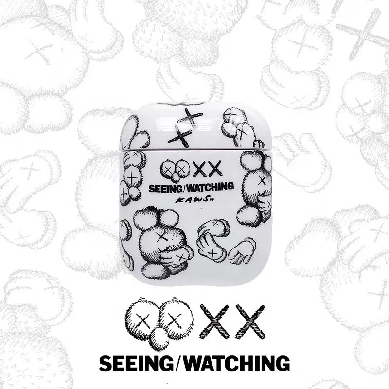 2019 For air pod cover Fashion Headset Protector Sesame Street Brand for kaws airpod case 1/2 Cartoon