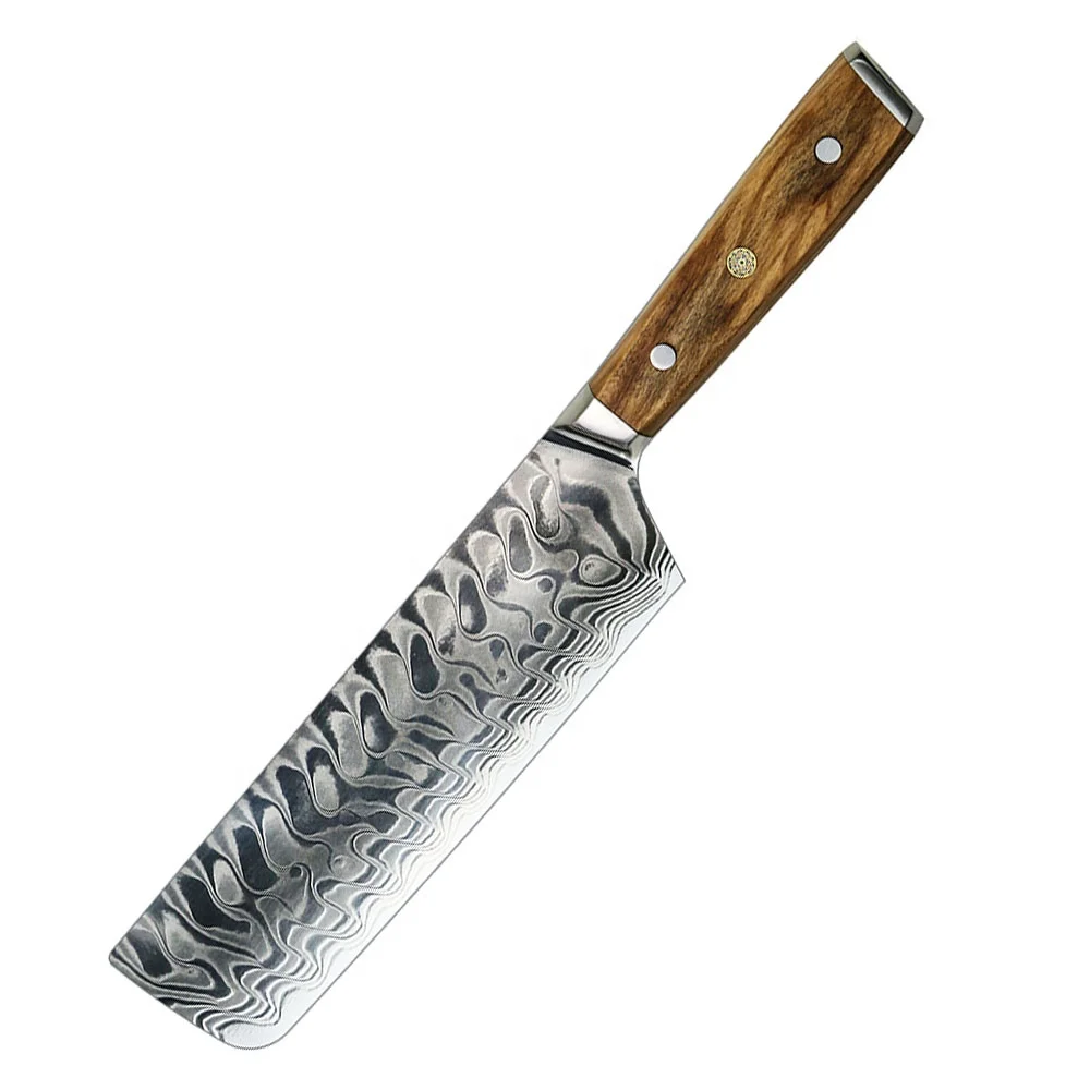 

Olive Wood Handle Free Shipping damascus 7inch nakiri japanese knife