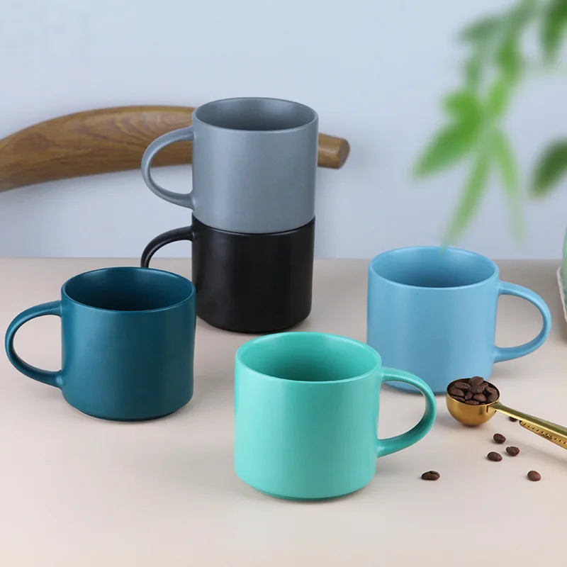 

Flypeak New wholesale custom creative simple Nordic travel marble cup mug 450ml ceramic stack cup Porcelain coffee mug, Customized color