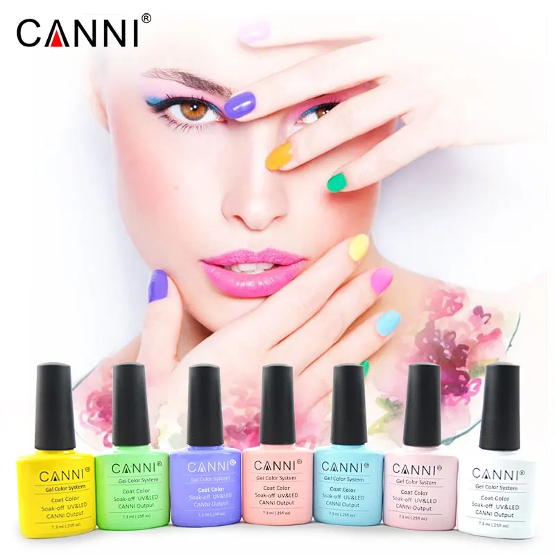 

CANNI Best Sale Nail Art Factory Supplies OEM Logo Free Sample 240 Color Gel Lacquer Varnish Enamel Wholesale Nail UV Gel Polish