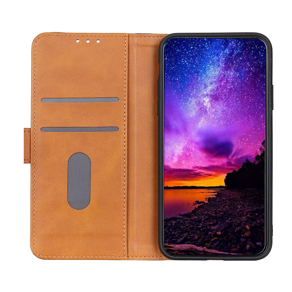 

Contrasting litchi pattern PU Leather Flip Wallet Case For Google PIXEL 6 PRO With Stand Card Slots, As pictures