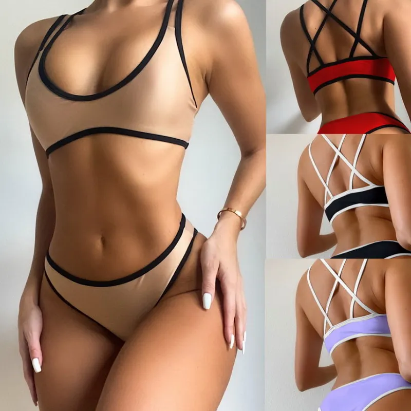 

2021 Fashion New Design OEM Customize Sexy Bra and Panty Mesh Fabric Underwire Bra Set Women Beach Bra Brief Set